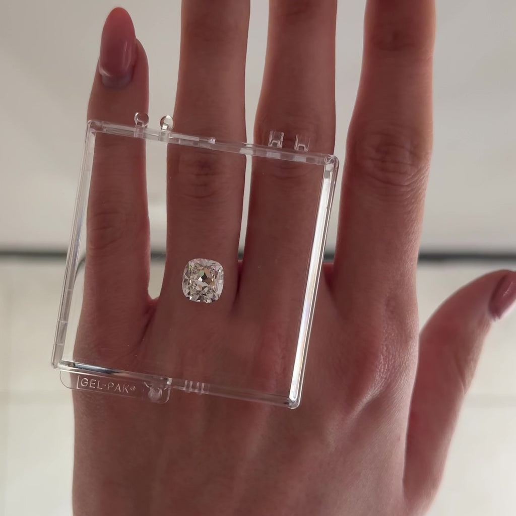 diamond on hand catching the light