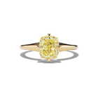 Classic MAE Ring with 2.3 fancy yellow diamond in a 18kt yellow gold setting