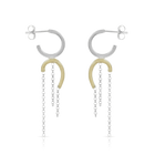 UDA TWO-TONE DANGLE EARRINGS