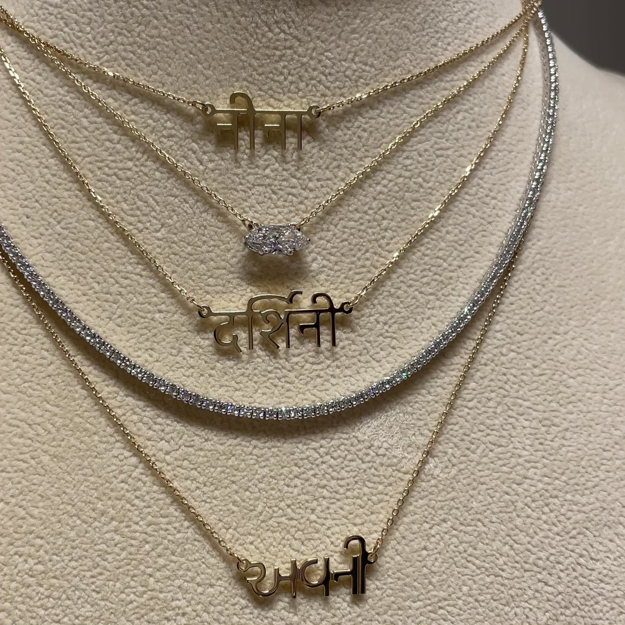 MINA White Diamond Tennis Necklace - IMG 5398