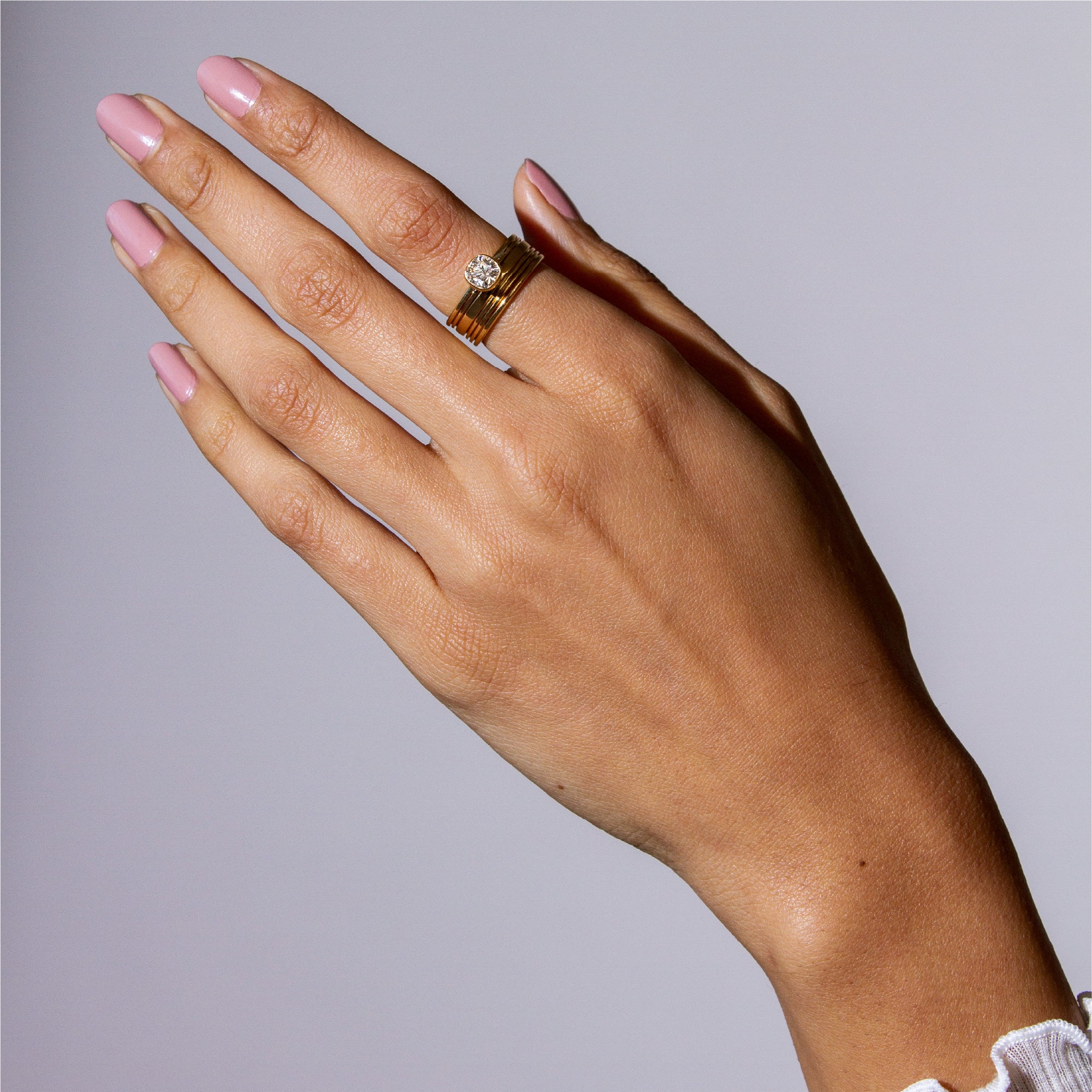 mikoハウスリング AARYAH | MIKO Stacked Bezel Set Diamond Ring