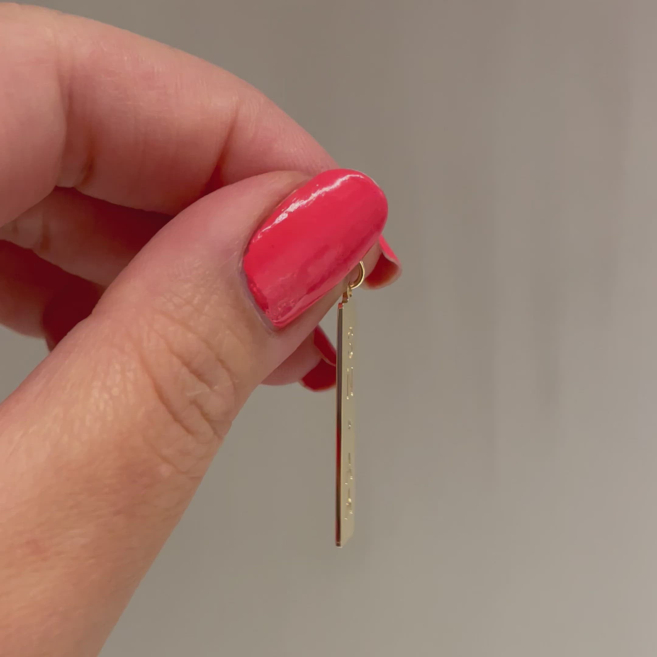 NEW IMANI 14KT Gold Bar Charm - IMG 41532